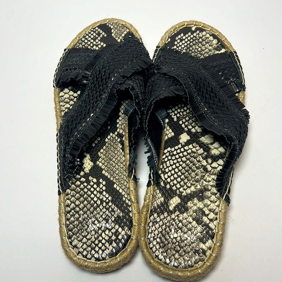 Marc Fisher Tessi Crossband Espadrille Sandals Size 10 Black - Picture 4 of 11